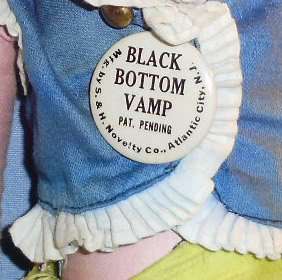 RARE 1927 Atlantic City BLACK BOTTOM VAMP Character Boudoir Bed CLOTH 