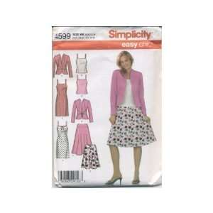 Simplicity Pattern 4599 for Skirt, Dress, Top and Jacket, Size KK (8 