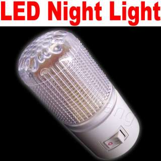 Luxury Energy Saving AC Powered Wall Plug LED Night Lamp Light  