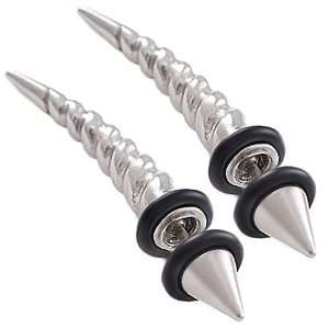 gauge 1.2mm (shaft size) Steel Casting Alloy fake cheater illusion ear 