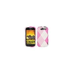   Slide(Doubleshot) Pink Argyle Cell Phone Snap on Cover Faceplate