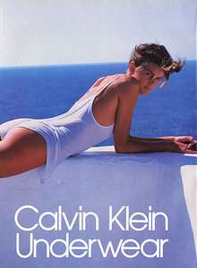 1985 Calvin Klein CK underwear Bruce Weber Josie Borain MAGAZINE AD 