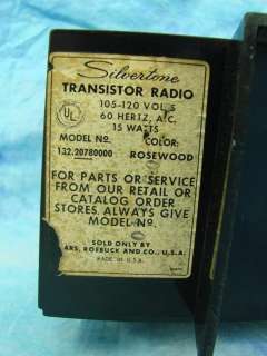 Unique Vintage Silvertone Electric Transistor Radio Alarm Clock  