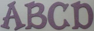   Sparkley ♥PURPLE♥ Chipboard Alphabet Letters Embellishment  