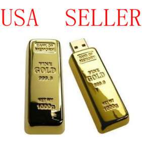 New 8G 8GB Gold Bar Memory Stick USB 2.0 Flash Drive  