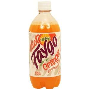 Faygo Diet orange soda pop, caffeine free, 20 fl. oz. plastic bottle