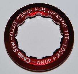 LIGHTWEIGHT ALLOY SHIMANO OR SRAM COMPATIBLE CASSETTE LOCK RING  