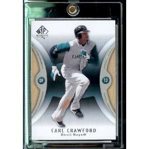 2007 Upper Deck SP Authentic # 91 Carl Crawford   Devil Rays   MLB 