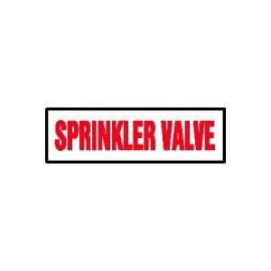  Labels SPRINKLER VALVE 4 x 12 Adhesive Dura Vinyl