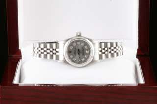 Ladies Rolex No Date Silver Diamond Dial 6719 Watch  