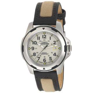 Timex Expedition Men’s Shock Resistant Canvas & Leather Band Watch 