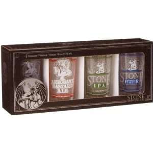  Libbey 4 Pc Stone Brewing Beer Glass Set 5139s4/y4439 