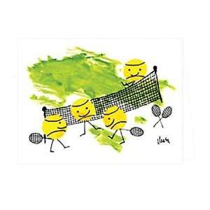  Note Cards   Tennis Ball People Design   8 Cards and 