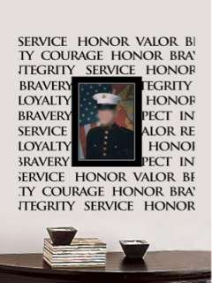 Honor Courage Military Vinyl Wall Lettering Word Sticky  
