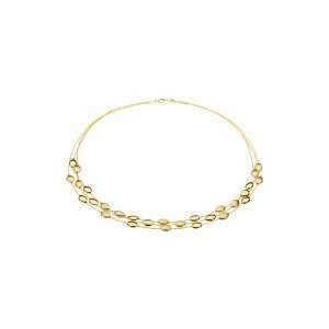  Yellow Gold Three Strand Fashion Necklace   17 Katarina Jewelry