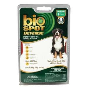  Bio Spot Defense Flea & Tick Control for Dogs Over 80 lbs 