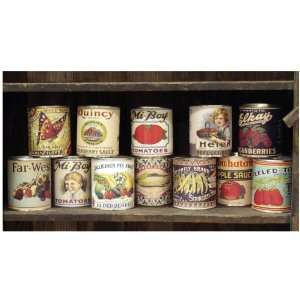  Vintage style FOOD TIN CANS Retro 1930s Americana NEW 