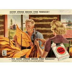  1943 Ad American Tobacco Co Lucky Strike Cigarettes 