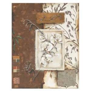  Four Ivory Orchids by Tobias. Size 24.00 X 30.00 Art 