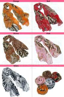Fashion Zebra and Leopard Soft Large Long Scarf Shawl Wrap Stole 