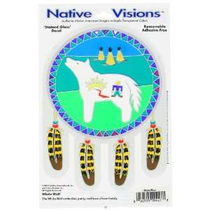  Native Visions   Window Transparencies White Wolf   1 