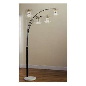  Floral Arc Floor Lamp (BLACK)