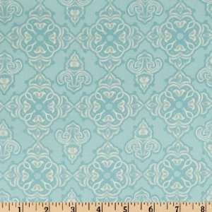  45 Wide Deja Brew Tiles Turquoise Fabric By The Yard 