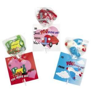 You Move Me Valentine Cards With Suckers   Suckers & Pops  