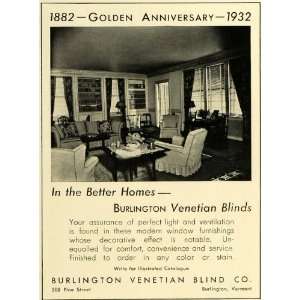  1932 Ad Burlington Venetian Blind Co Window Furnishing 