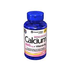  Calcium 600 mg + Vitamin D3 600 mg. 250 Caplets Health 