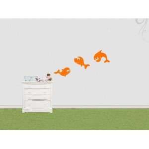  Wall Sticker Decal 3 cute Fishes  49 king blue Kitchen 