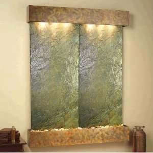   Majestic River   Green Natural Slate Wall Fountain
