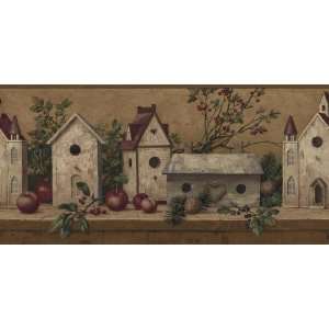   Border in Antique Rustic Birdhouse Wall Border in Antique Everything