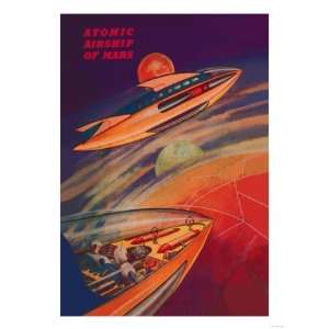  Atomic Airships of Mars Premium Poster Print, 24x32