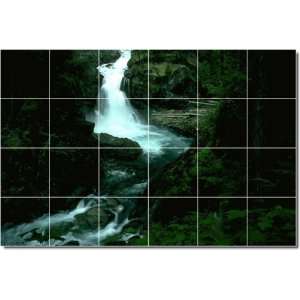  Waterfalls Photo Custom Tile Mural 2  24x36 using (24 