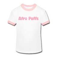 Kids Shirts ~ Girls Ringer T Shirt ~ Afro Puffs