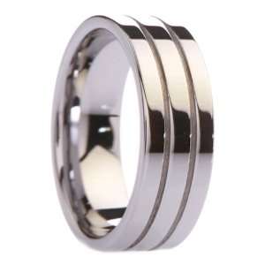 mm Mens Tungsten Carbide Rings Wedding Bands Polished Grooved   Free 