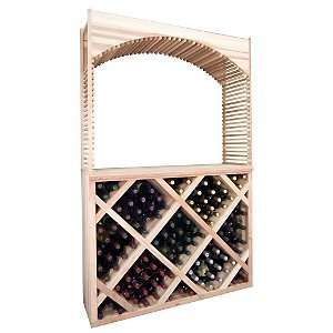 Designer Wine Rack Kit   Diamond Wine Bin Counter w/Archway  Redwood 
