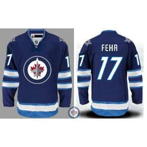  EDGE Winnipeg Jets Authentic NHL Jerseys Eric Fehr Home Blue Hockey 