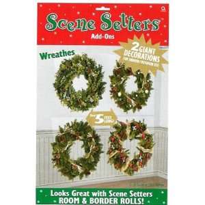  New   Holiday Wreaths Giant Wall Decorations Case Pack 6 